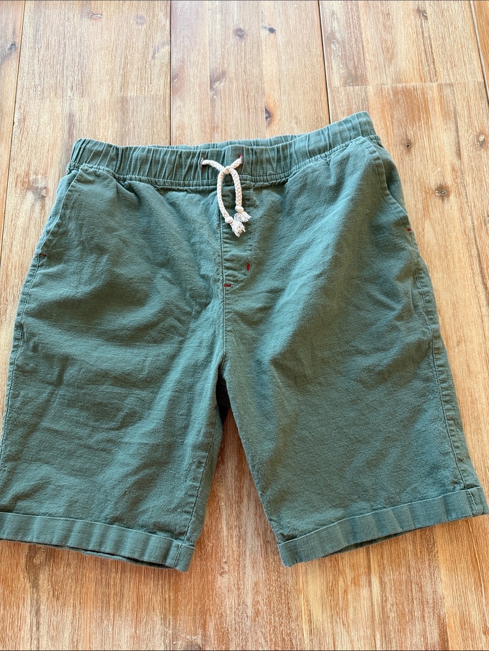 Men's Green Hybrid Drawstring Shorts